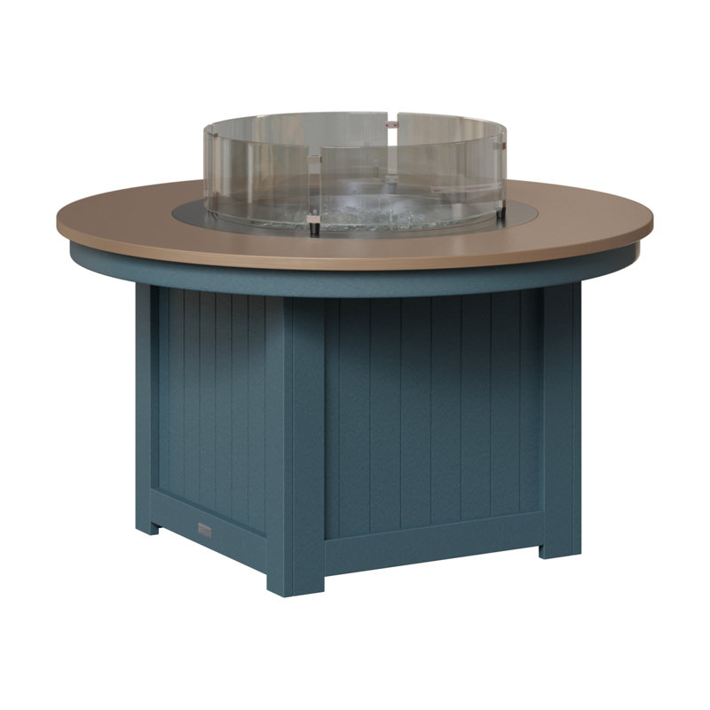 Foyer de table rond Berlin Gardens Donoma, H 25 po x l 44 po x P 44 po, Bronze martelé avec base en ardoise