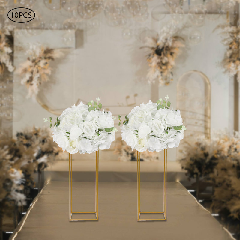 Arrangement floral de roses, H 7,87 po x l 15,7 po x P 15,7 po, Blanc