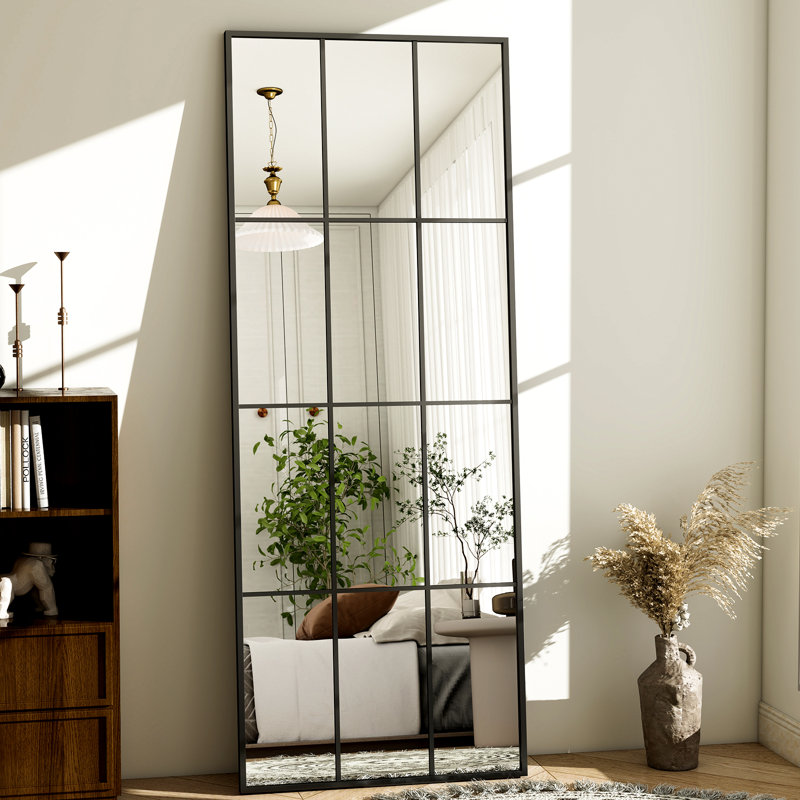 Gianlucas Window Pane Full Length Mirror Wall Mirror, 65" x 23"