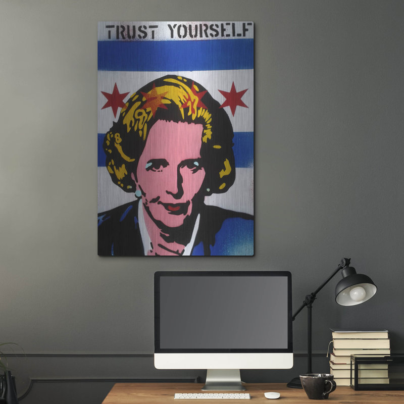 «Trust Yourself» par Abstract Graffiti, art mural, H 36 po x l 24 po