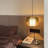 Modern Two-Tone Wooden Cage Hanging Light Fixture