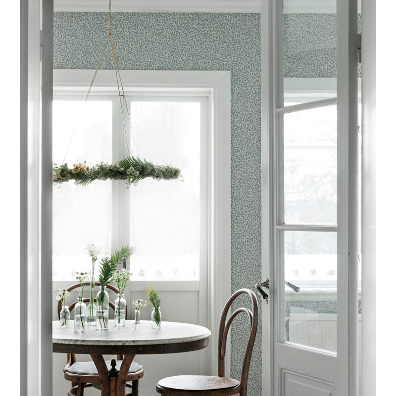 Villa Dalarö II Floral Wallpaper Roll by Sara Bergqvist, Indigo Blue