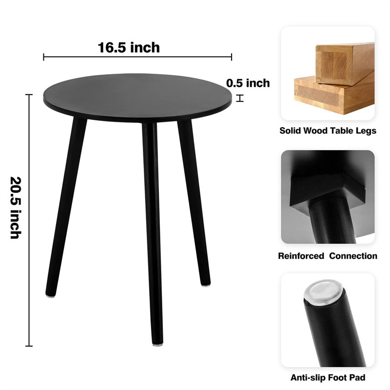 Ensemble de tables de bout Lanisha, Noir