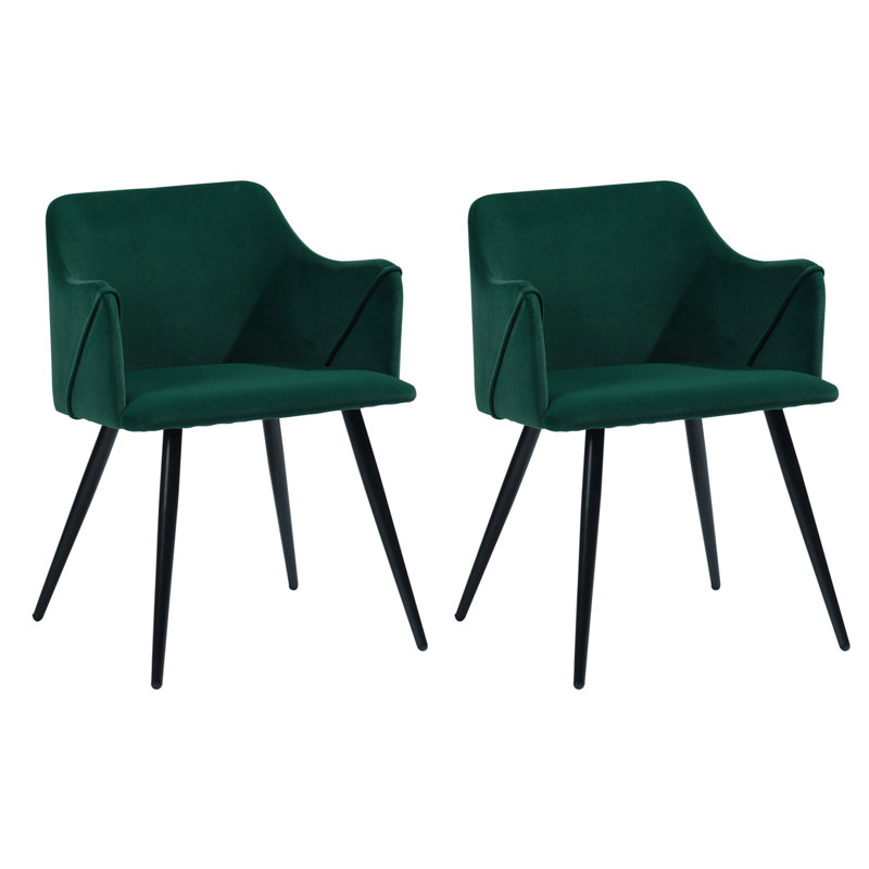 Sofiya 45cm H Velvet Upholstered Armchair, Green
