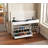 Entryway Bench with Shoe Storage,Adjustable 3-Tier Flip-Up Drawers & Hidden Cabinet,Space-Saving Shoe Organizer,Triple Storage and Modern Design,for Hallway and Living Room,White