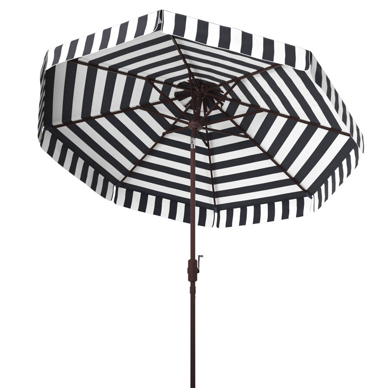 Parasol de plage 11 pi Trainor, Blanc/Noir