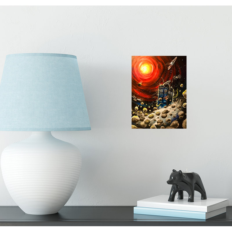 Sci-Fi Collision par Ed Capeau - peinture sur toile, H 10 po x l 8 po x P 0,15 po, Unframed, Pas de tapis