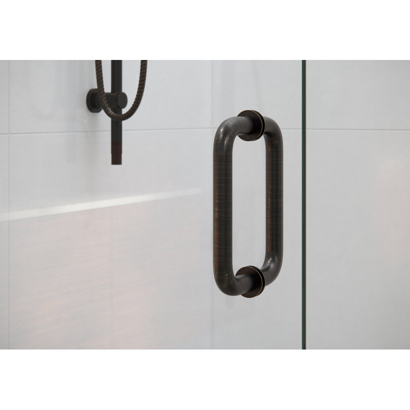 Stellar 95.75 in. x 78 in. Fully Frameless 3 Panel Inline Hinge Shower Door, Oil Rubbed Bronze
