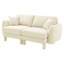 Tissu beige moderne 2 avec cadre en bois et sièges pour un canapé de maison élégant en beige, design élégant et doux pour une utilisation quotidienne