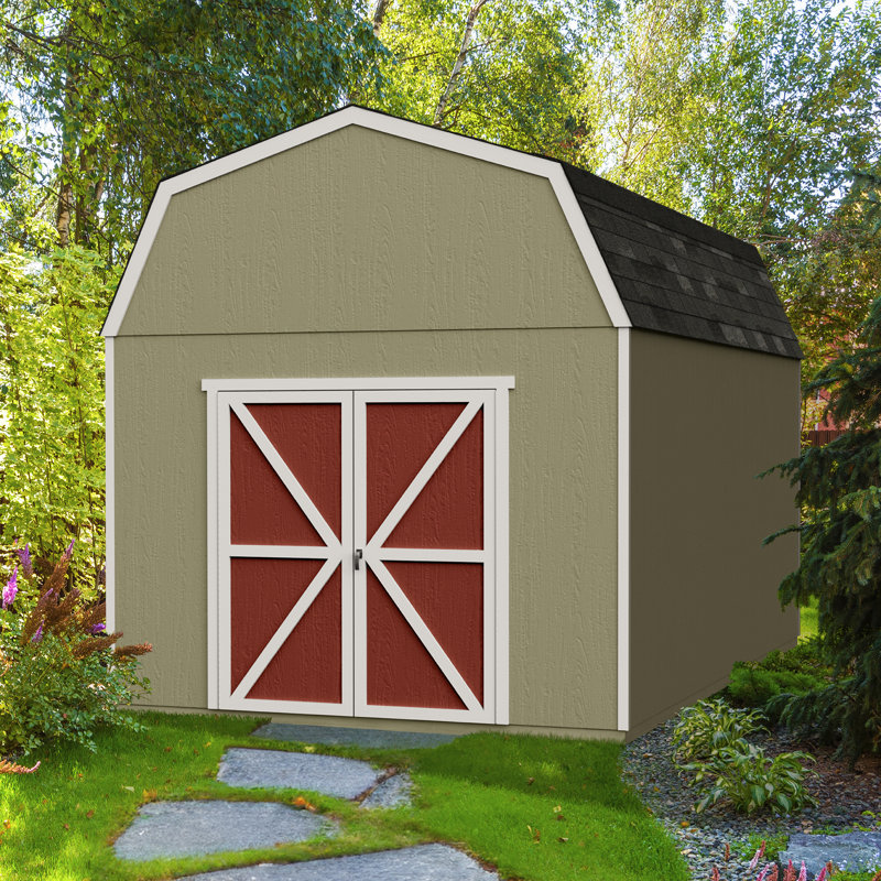 Braymore Wood Storage Shed, Without Floor, No, 10' W x 10' D