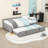 Upholstered Full Wood Daybed with Twin Pop-Up Trundle-649539494