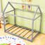 Twin Size Wooden House Bed with Roof-1284652035