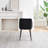 Cleother Faux Leather Dining Chairs -Bucket Tub Seat with Tapered Metal Legs and Vertical Stitching-2140427367