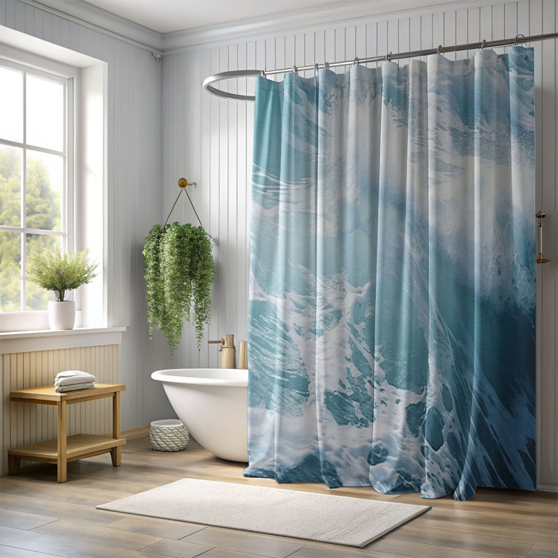 Lakedia Shower Curtain, 74"H x 71"W