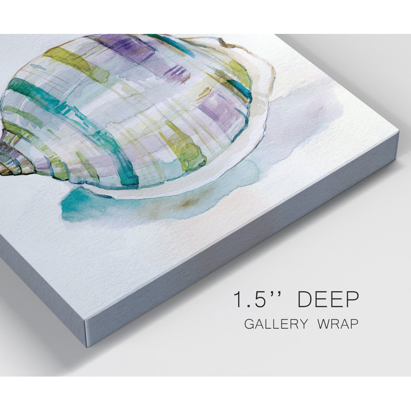 Malecon Shell III - ensemble de 2 reproductions d'art sur toile tendue, H 16 po x l 32 po x P 1 po, Pas de tapis