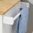 27" Rolling Kitchen Island Cart with Drawer and Glass Door Cabinet, Kitchen Trolley with Adjustable Shelf and Towel Rack, White