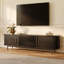 Meuble télé Mid-Century moderne, porte coulissante, entièrement assemblé-114660535-114660532