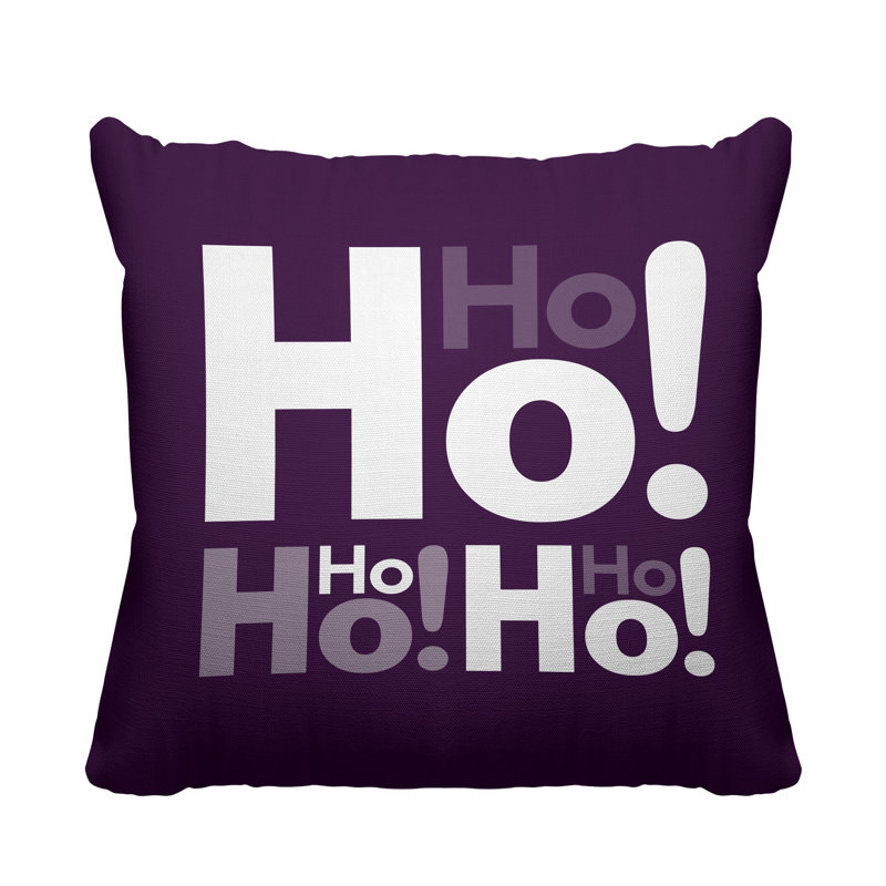 Coussin intérieur / extérieur Hohoho Christmas, L 19 po x H 19 po, Mauve