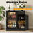 Mini Fridge Cabinet, Coffee Bar Cabinet with Fridge Space-138614466