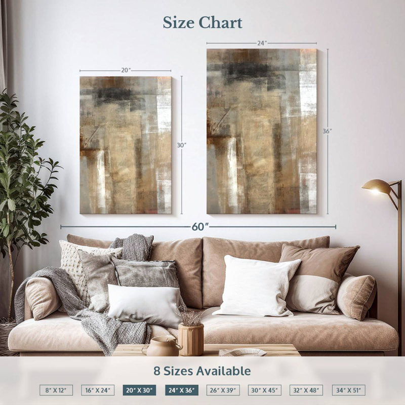 Avery Neutrals, 36" H x 24" W