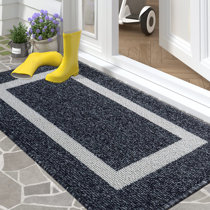 Feivea Indoor Doormat Durable Front Back Door Mat Outdoor Door Rug Resist  Dirt Mat for Entryway Kitchen Patio Machine Washable Non Slip Easy Clean  Low