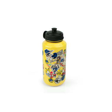 Just Funky Sonic The Hedgehog Sticker Bomb Large Plastic Water Bottle | Holds 32 Ounces