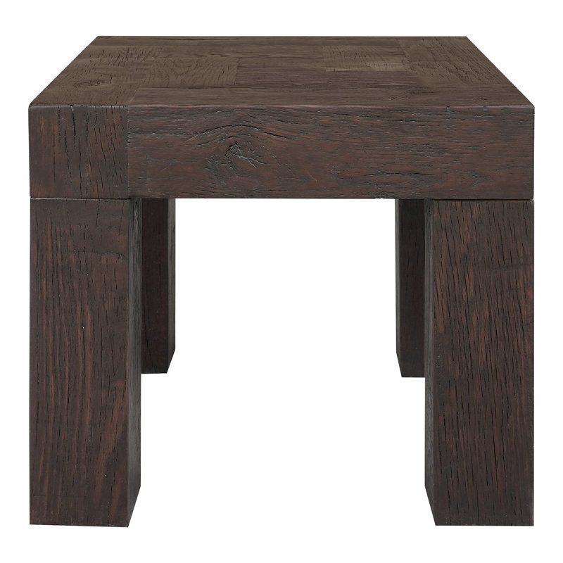 Evander Solid Wood End Table, Brown