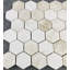 Carreau de mosaïque en travertin 2 "x 2" Shellstone
