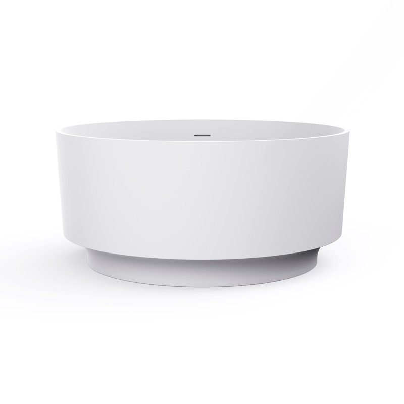 Baignoire de trempage autoportante de forme ronde de 49 pouces pour salle de bain