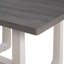 Ensemble de table de salle à manger gris transitionnel 5 pièces avec base en tréteaux-1458879018