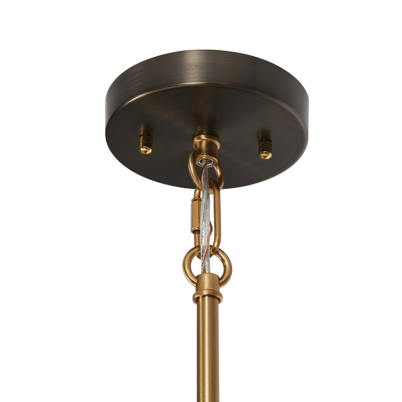 Lustre en roue de chariot à 5 lumières à intensité variable de 28,7 po Bergeson