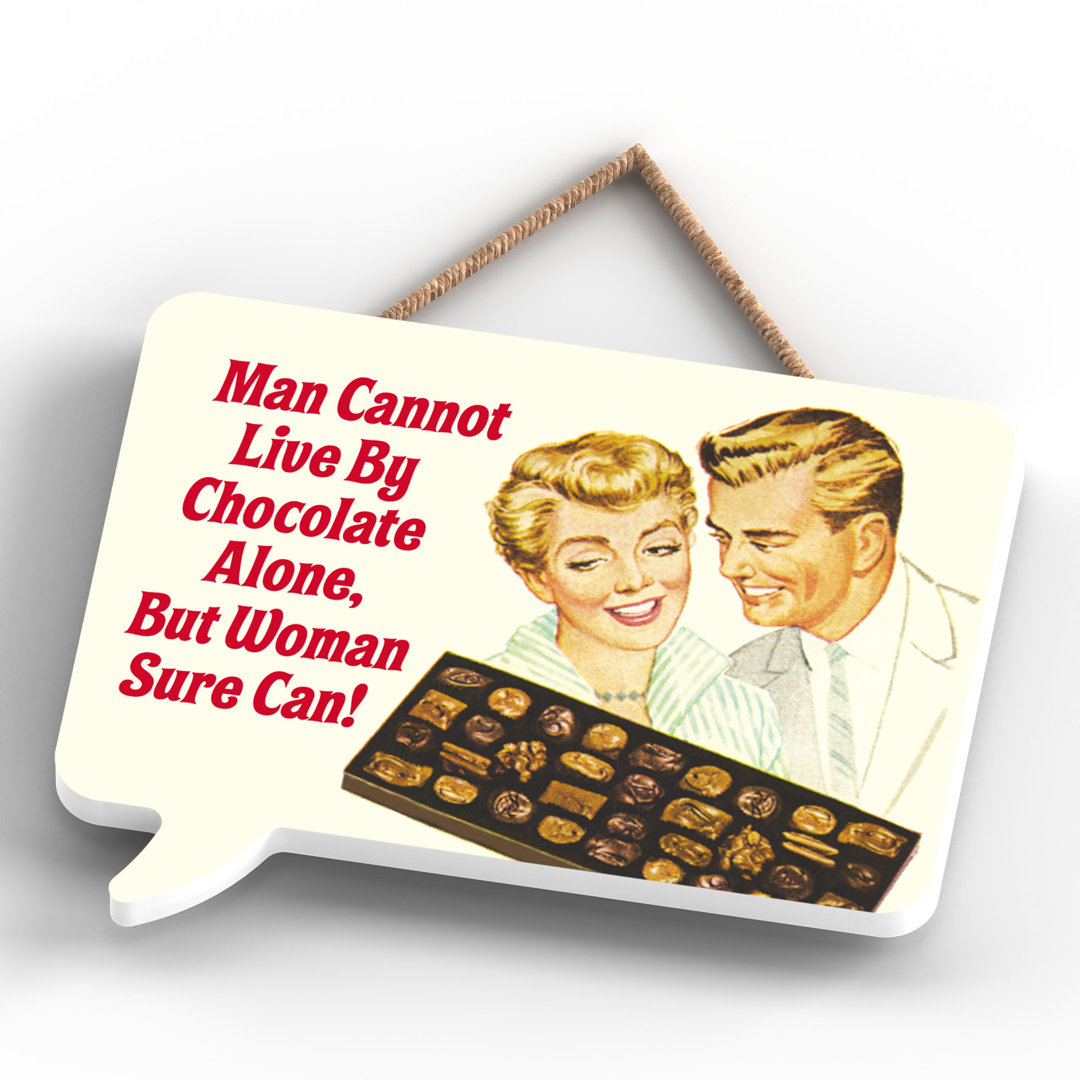 Pinup Man Cannot Live - Print on MDF