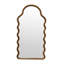 Miroir arqué en bois avec cadre unique