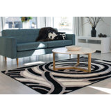 High Traffic Sheepskin Abstract Area Rug
