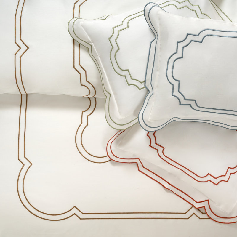 Artemide Embroidery By DEA Cotton Pillow Sham, Euro