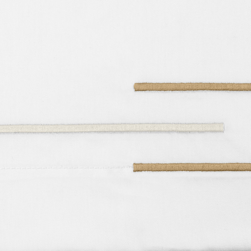 Corso Sham, Euro, White/Mocha/Ivory