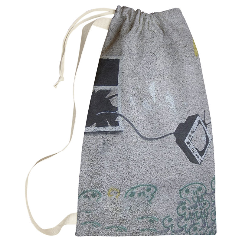 Fabric Laundry Bag with Handles, Small (29" H x 18" W x 1" D)