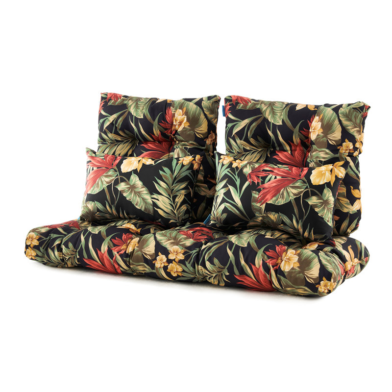 Coussin de siège d'intérieur / d'extérieur, Noir profond