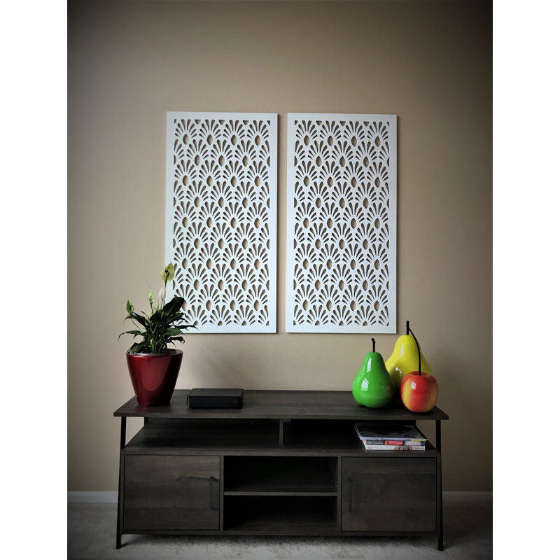 White PVC Pineapple Pattern Decorative Wall Panel for Privacy