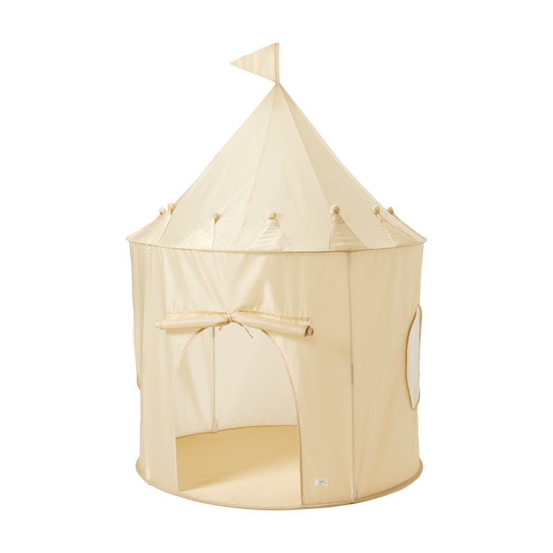 Beige Recycled Fabric Castle Play Tent for Toddlers