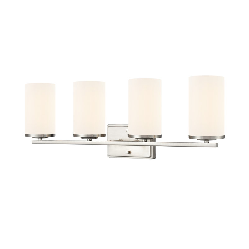 Verlana 27.75" 4-Light Vanity - Brushed Nickel, Brushed Nickel, 27.75" Width, 4 Lights