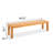 66" W Solid Eucalyptus Wood Outdoor Backless Bench