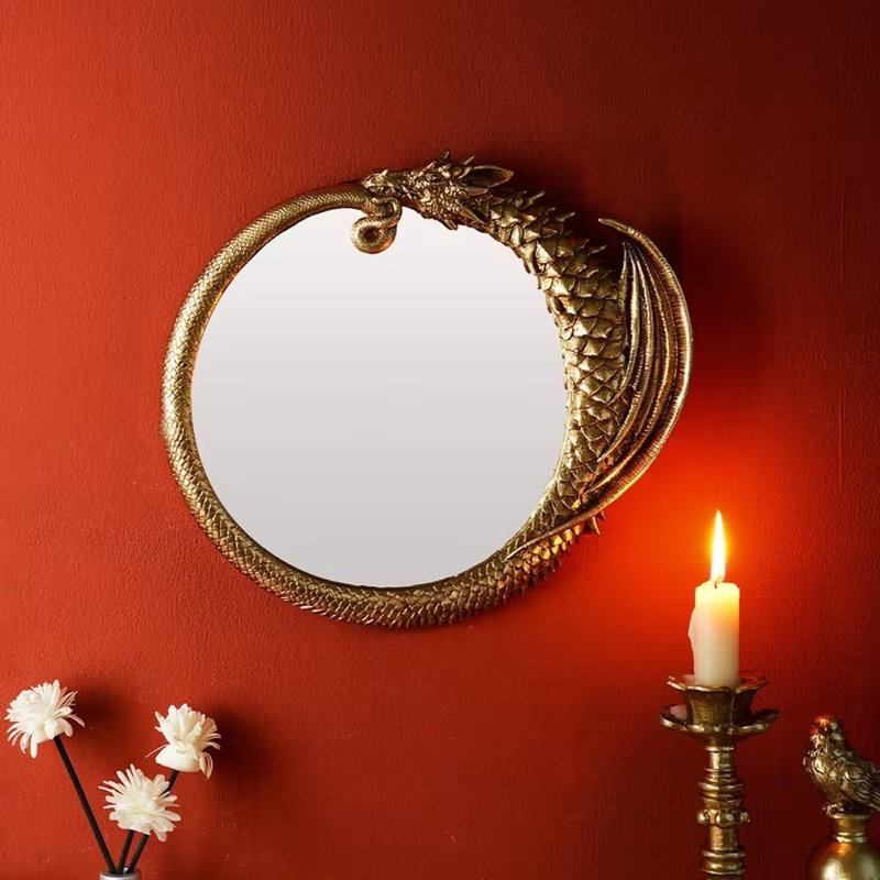 Gothic Mythical Dragon Wall Mirror
