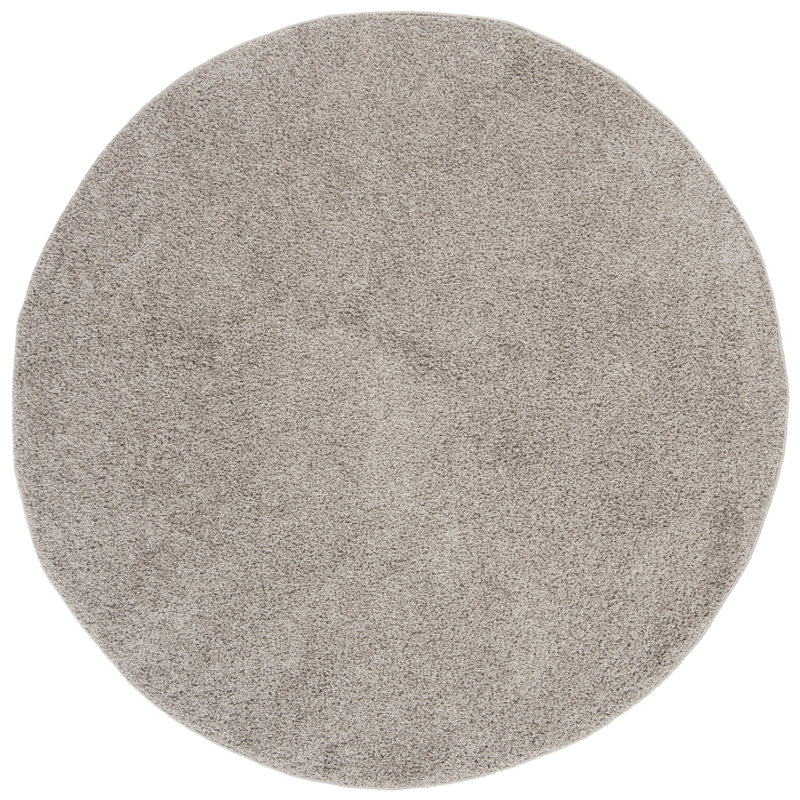 Tapis gris Helsel, Rond 6 pi 7 po