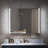 36"W X 30"H Surface Mount Frameless 2 Doors Medicine Cabinet With Mirror Defogger And Soft Close Hinges