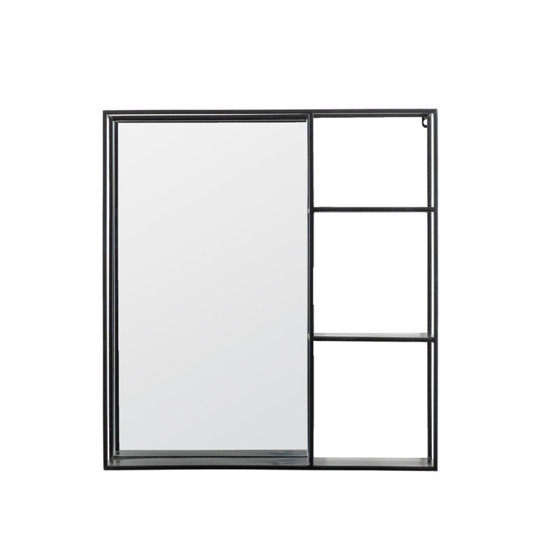 Ellymae Metal Wall Mirror with Shelves