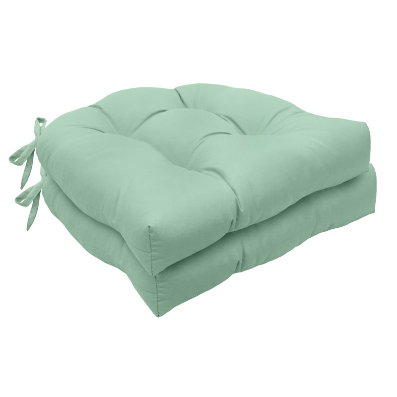 Coussin de chaise Ebern Designs, Turquoise