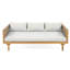 Lit de jour 3 places avec accoudoirs en rotin (coussin gris clair)-14805472