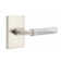 Emtek Select Dummy Leverset, Modern Rectangular Rosette, R-Bar Stem, Light Terrazzo Handle