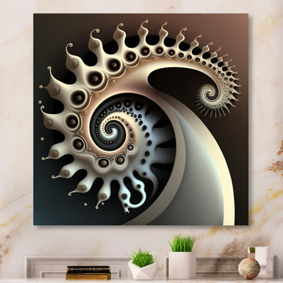 Beauté fractale monochrome V, reproduction sur toile